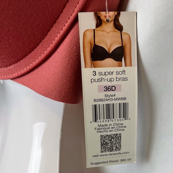 Sophie B Invisible Edge Bras 36D Wireless Light Pad Push-up Seamless Smooth NEW - Picture 5 of 6